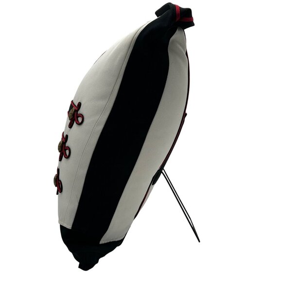 17” Custom Nutcracker Pillow With Brass Buttons & Zipper Closure - Picture 3 of 7